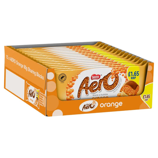 UK Aero Giant Bar Orange 90g X 15 Units