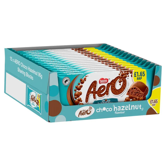 UK Aero Giant Choco Hazelnut 90g X 15 Units