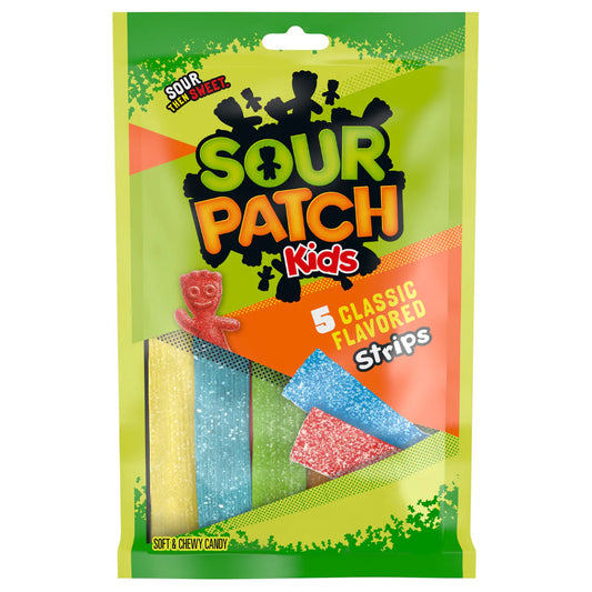 Sour Patch Kids Strips Peg Bag 3.5oz X 12 Units