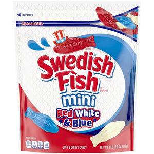 Swedish Fish Mini RWB Gummies 12.8oz X 4 Units // Exp April 2024