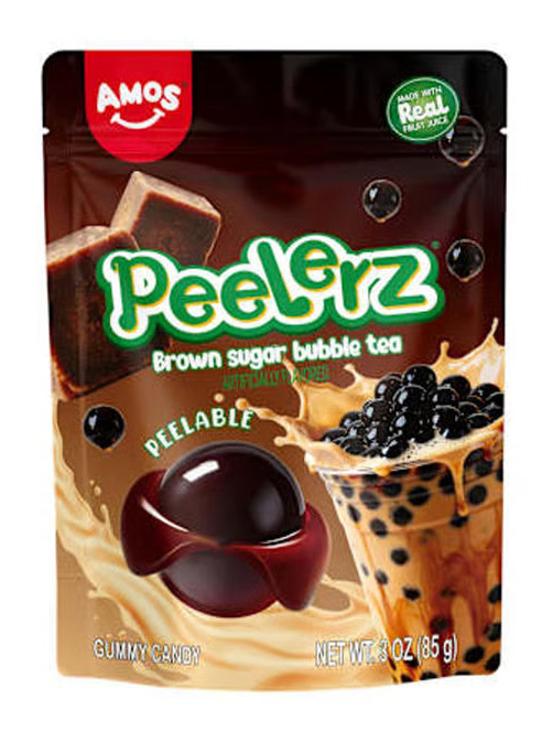 Amos Peelerz Gummy Bubble Tea 3oz X 12 Units
