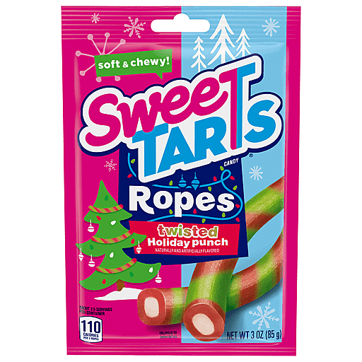 Sweetart Holiday Ropes Peg Bag 3oz X 12 Units