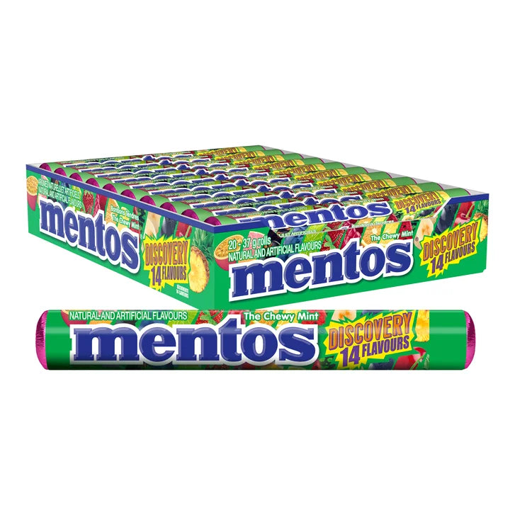 UK Mentos Discovery Roll 38g X 20 Units