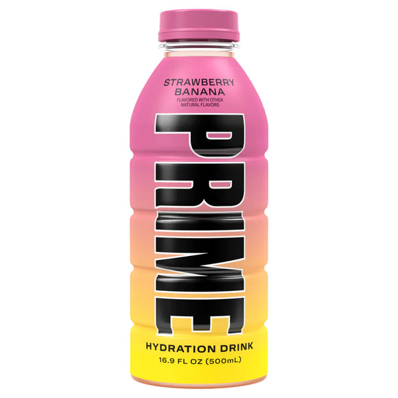 Prime Hydration Strawberry Banana 500ml X 12 Units (Shipping Included)