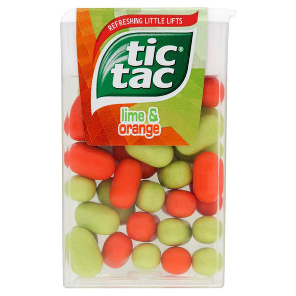 UK Tic Tac Lime & Orange 18g X 24 Units