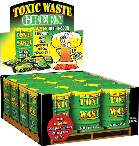 UK Toxic Waste Green Drums 1.7oz X 12 Units