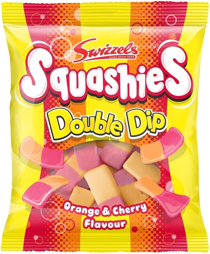 UK Swizzles Squashies Orange & Cherry 120g X 12 Units