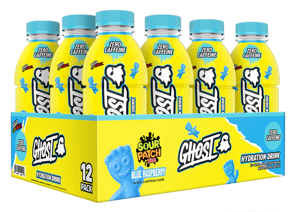 Ghost Hydration Drink Sour Patch Blue Raspberry 500ml X 12 Units (shipping included)
