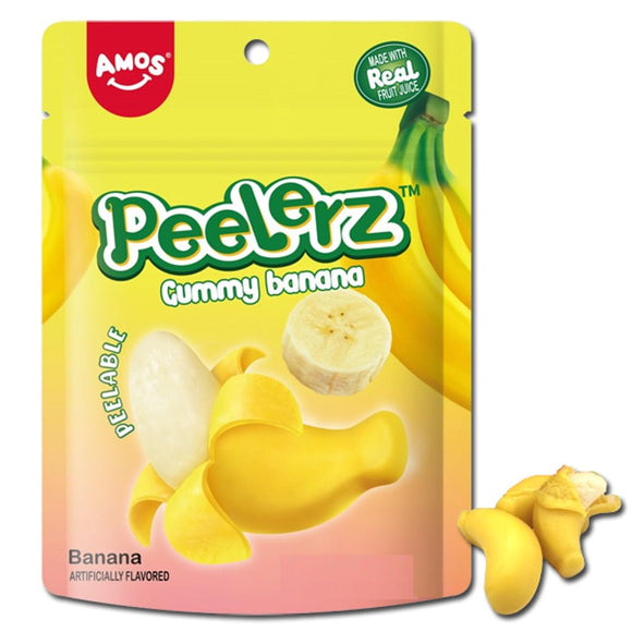 Amos Peelerz Gummy Banana 6oz X 12 Units