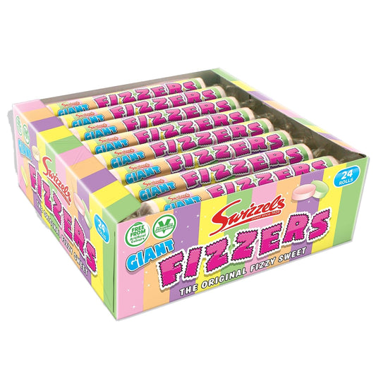 UK Swizzels Giant Fruit Fizzers 40g X 24 Units