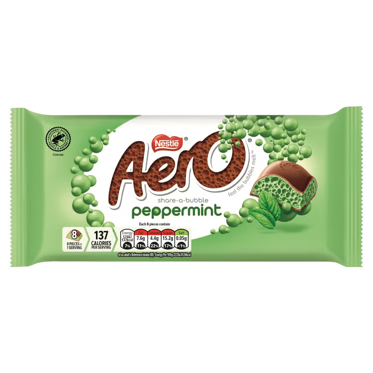 UK Aero Giant Bar Peppermint 90g X 15 Units