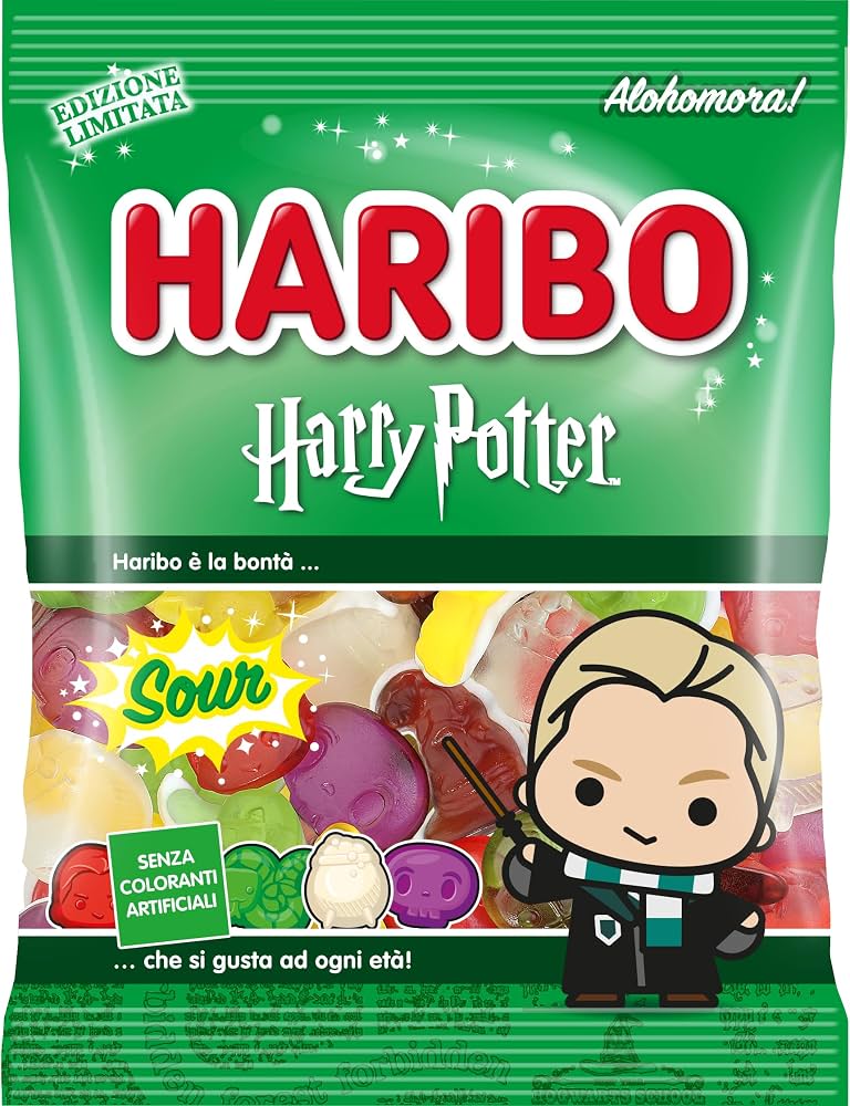 Haribo Draco Malfoy Sour Limited Edition - Peg Bag 4oz X 12 Units