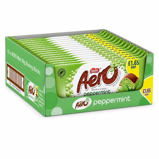 UK Aero Giant Bar Peppermint 90g X 15 Units