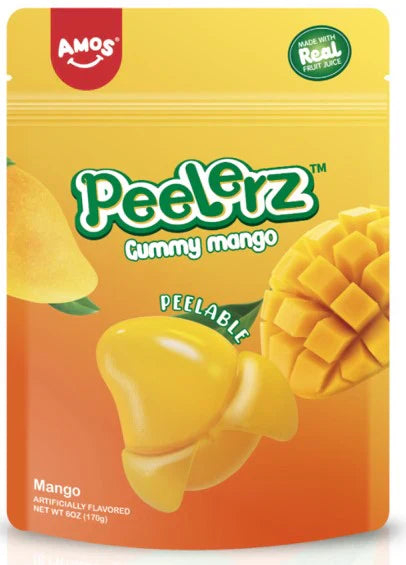 Amos Peelerz Gummy Mango 6oz X 12 Units