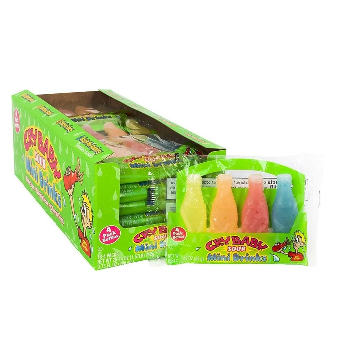 Cry Baby Sour Mini Drinks 4 Pack X 18 Units