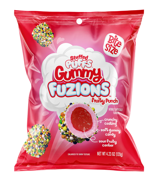 Stuffed Puffs Fuzions Fruity Punch 4.36oz X 8 Units