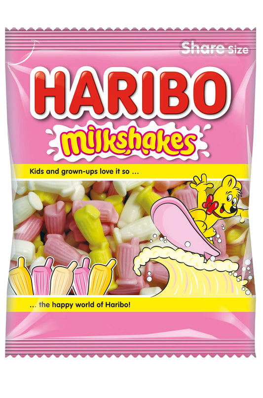 UK Haribo Milkshakes 140g X 12 units