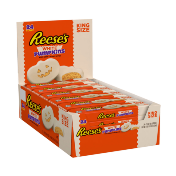 Halloween - Reese White Peanut Butter Pumpkin King Size 2.4oz X 24 Units