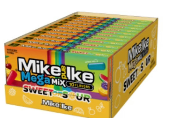 Theater Box Mike & Ike Mega Mix Sweet & Sour 4.25oz X 12 Units
