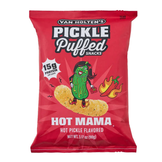 Van Holten's Hot Mama Pickle Puffs 3.17oz X 10 Units