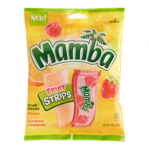 Mamba Fruit Strips Peg Bag 6.3oz X 12 Units