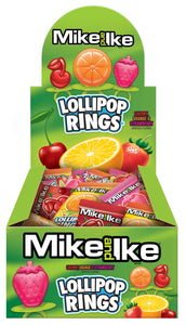 Mike & Ike Lollipop Rings .42oz X 24 Units