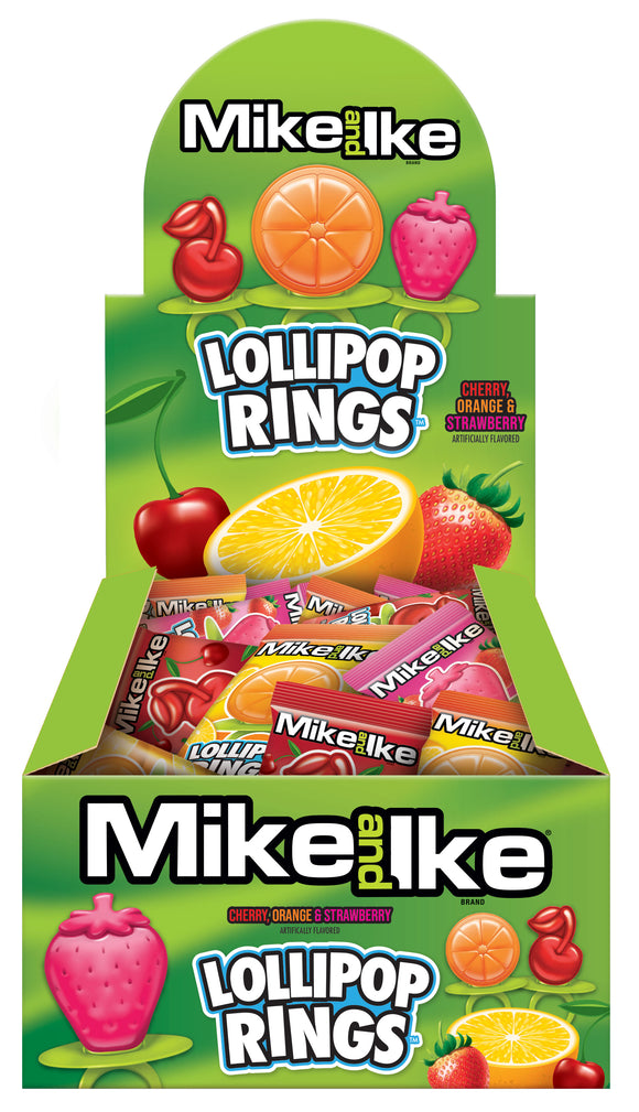 Mike & Ike Lollipop Rings .42oz X 24 Units