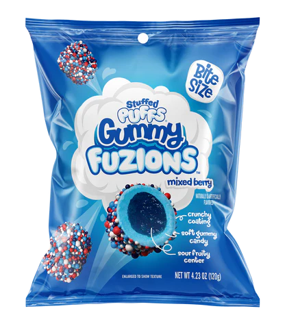 Stuffed Puffs Fuzions Mixed Berry 4.36oz X 8 Units