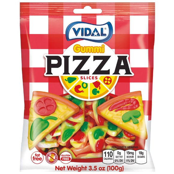 Vidal Gummi Pizza Slices Peg Bag 3.5oz X 14 Units