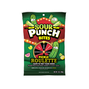Sour Punch Pickle Roulette Peg Bag 5oz X 12 Units
