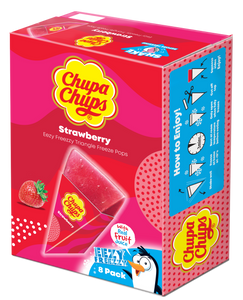 UK Chupa Chups Strawberry Triangles (8 x 62ml) X 6 Units