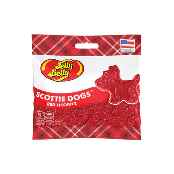 Jelly Belly Red Licorice Scottie Dogs 77g X 12 Units