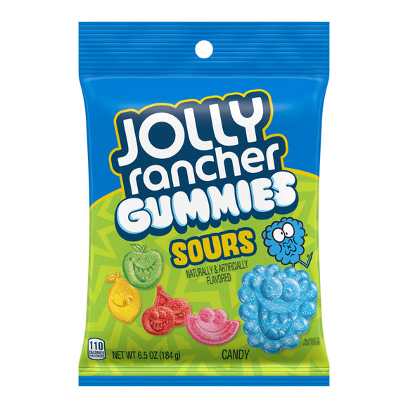 Jolly Rancher Sour Gummies Peg Bag 6.5oz X 12 Units