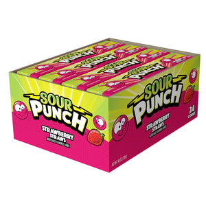 Sour Punch Straws - Strawberry 2oz X 24 Units