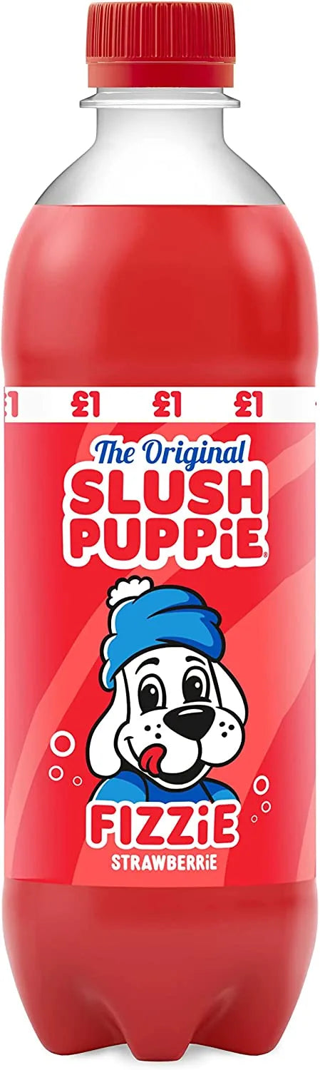 UK Slush Puppie Strawberry Fizzie 500ml X 12 Units