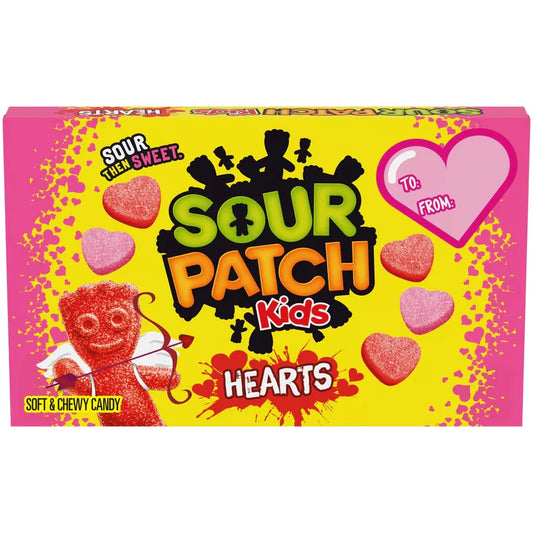 Valentine - Sour Patch Kids Hearts Theater Box 3.08oz X 12 Units