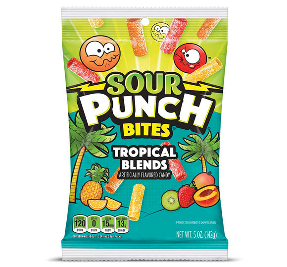 Sour Punch Tropical Bites 5oz X 12 Units