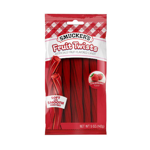 Smucker's Fruit Twist Strawberry Peg Bag 5oz X 12 Units