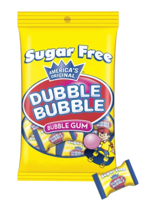 Dubble Bubble Sugar Free Peg Bag 3.25oz X 12 Units