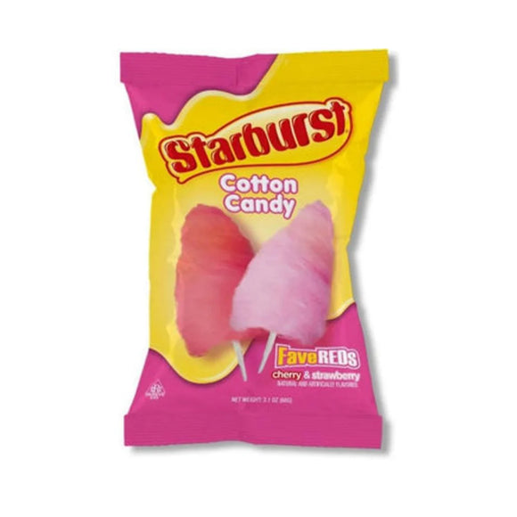 Starburst Fav Reds Cotton Candy 3.1oz X 12 Units (No Extra Shipping)