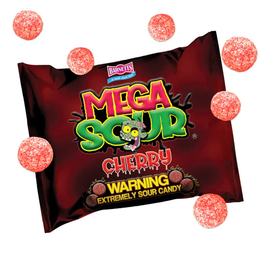 UK Barnetts Mega Sour Cherry 104g X 12 Units