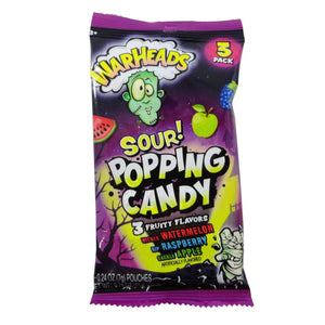 Halloween - Warheads 3PK Sour Popping Candy 0.74oz X 12 Units