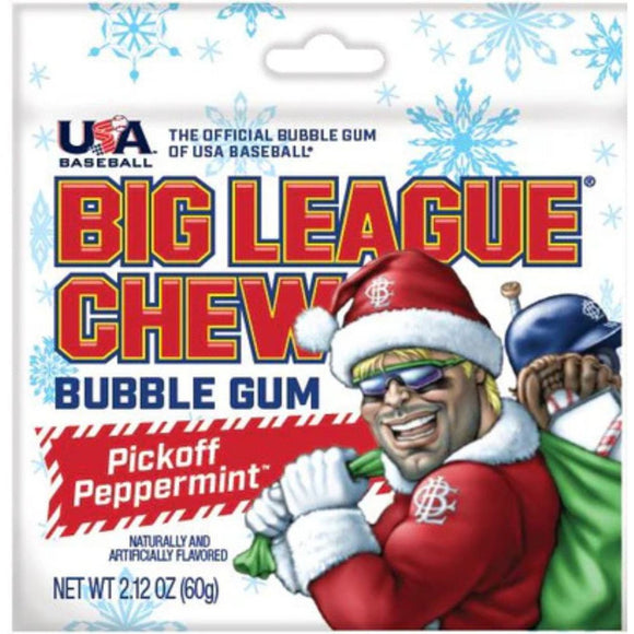 Christmas - Big League Chew Pick Off Peppermint 2.12oz X 12 Units