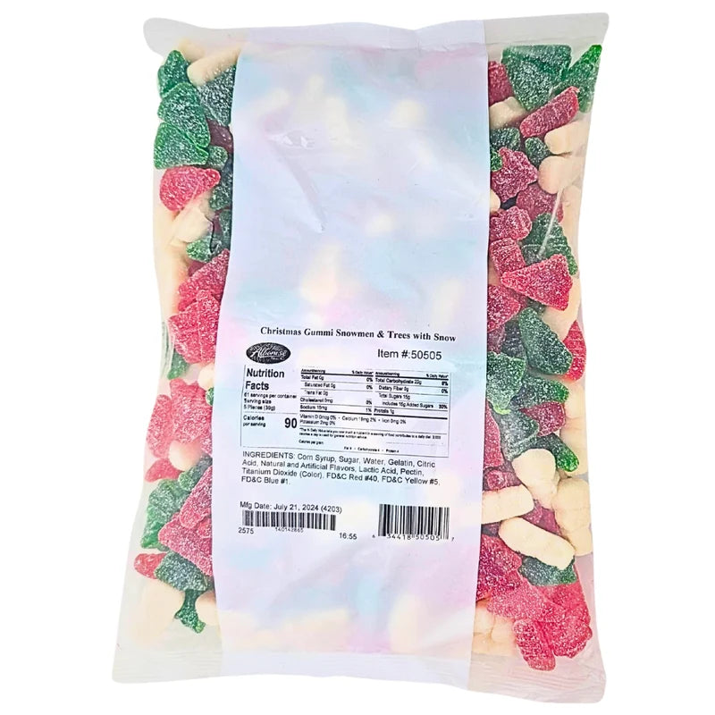Xmas - Albanese Snowmen & Trees With Snow Gummies 5lb X 1 Unit