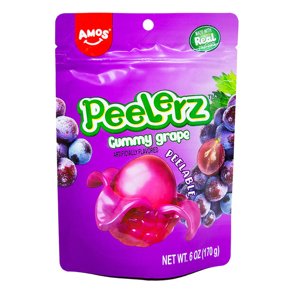 Amos Peelerz Gummy Grape 6oz X 12 Units