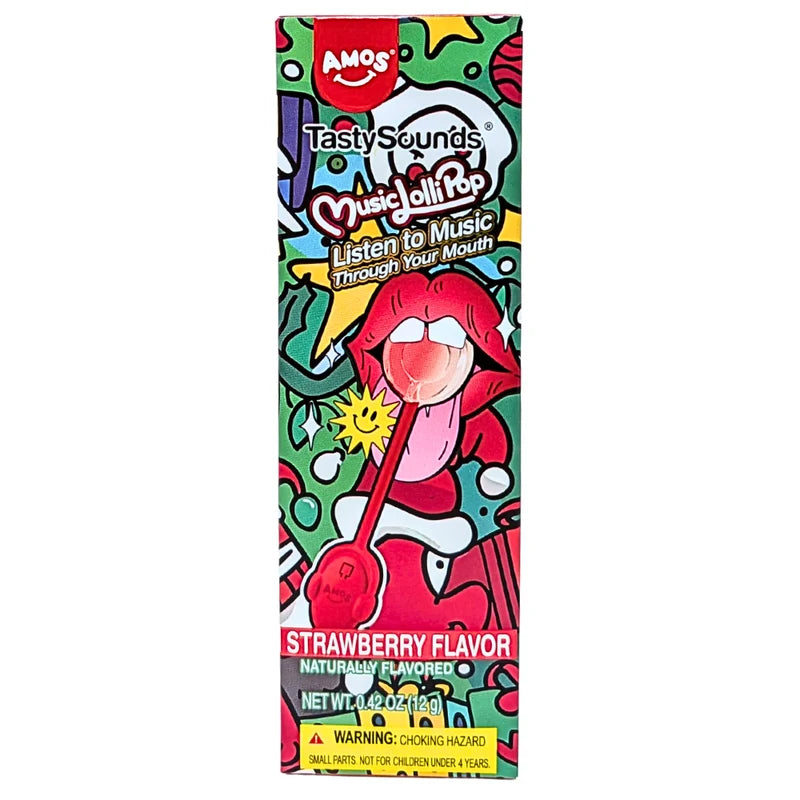 Xmas - Amos Tastysounds Jinglepop Audio Lollipop .42oz X 12 Units