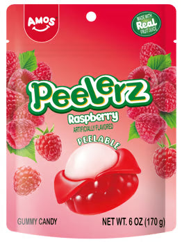 Amos Peelerz Gummy Raspberry 6oz X 12 Units