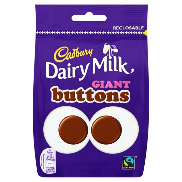 Uk Cadbury Giant Candy Buttons 95g X 10 Units