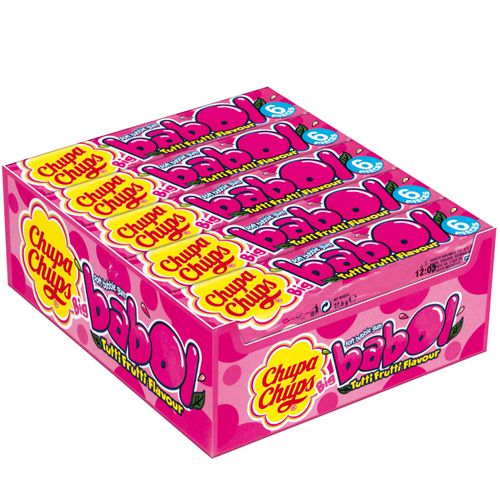 Uk Chupa Chups Big Babol Bubble Gum Tutti Frutti 27.6G X 20 Units