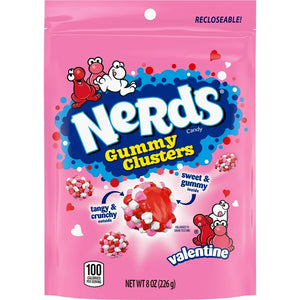 Nerds Valentine Gummy Clusters Stand Up Bag 8oz X 6 Units